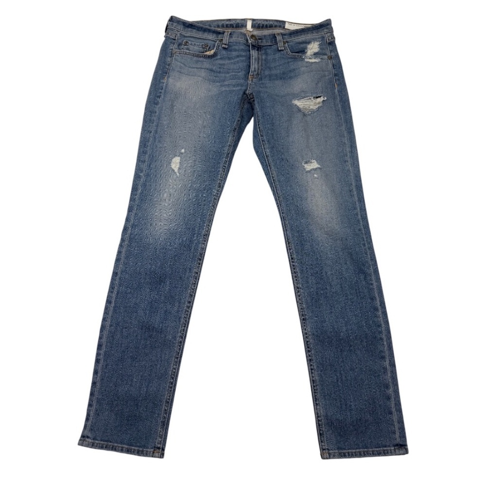 Rag & Bone Jean Atwater Skinny Distressed Jeans Womens 28 Medium Wash